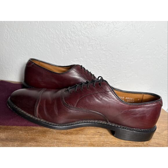 Allen Edmonds Park Avenue Burgundy Oxfords Men’s Size 9 AAA Dress Shoes Cap Toe main image 9